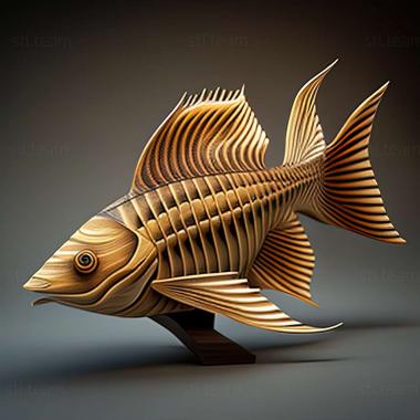 3D model Striped  tailed aphiosemion fish (STL)